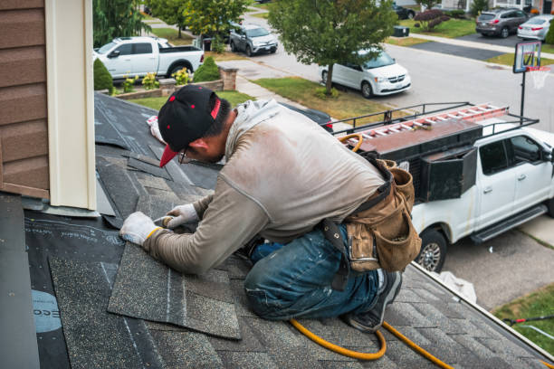 Professional Gutter Repair And Installation technician working in North Webster, IN